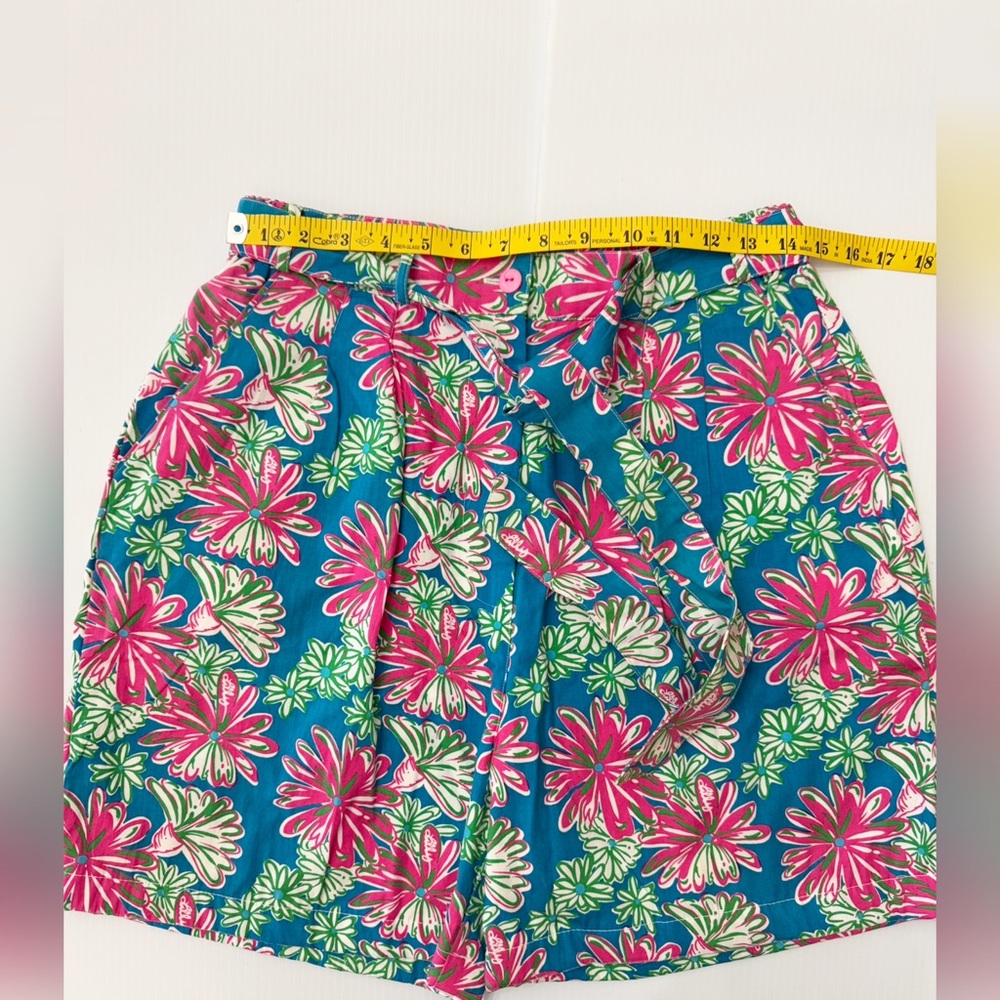 Floral Women's Shorts - Blue and Pink - Picture 15 of 16